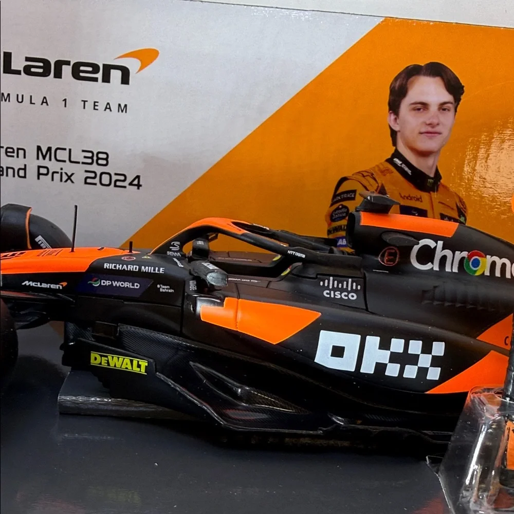 McLaren MCL36 Miami Grand Prix 2024 Toy Car - Orange and Black